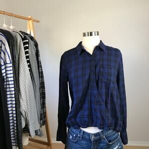 Madewell • Wrap-Front Shirt in Arion Plaid